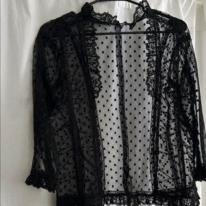 Betsey Johnson black lace top